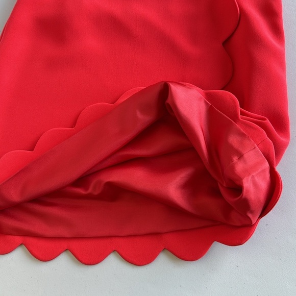 Draper James Coral Pink Scallop Hem Mini Skirt Cocktail - Picture 8 of 15